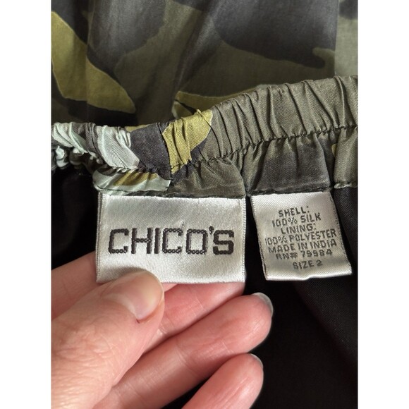 Chicos Large Maxi Skirt 100% SILK Fairy Boho Y2K 2000s Earthy Grunge LINED - Picture 3 of 5